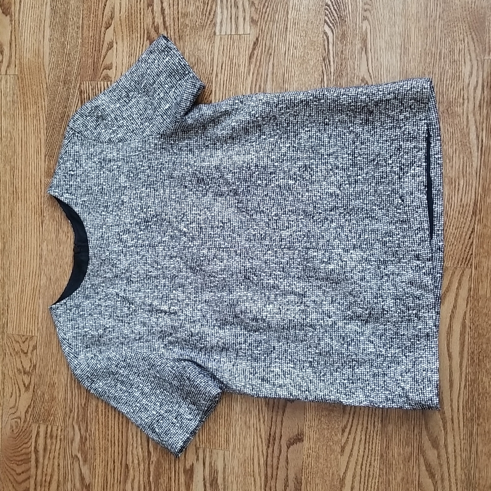 (M) Rag & Bone Wool Blend Short Sleeve Top Business Zip Up Back Daily Staple